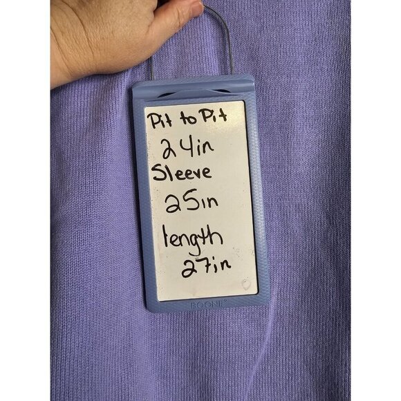 Karen Scott Women's Purple Cotton Zip-Neck Sweater XXL 100% Cotton - Picture 3 of 14